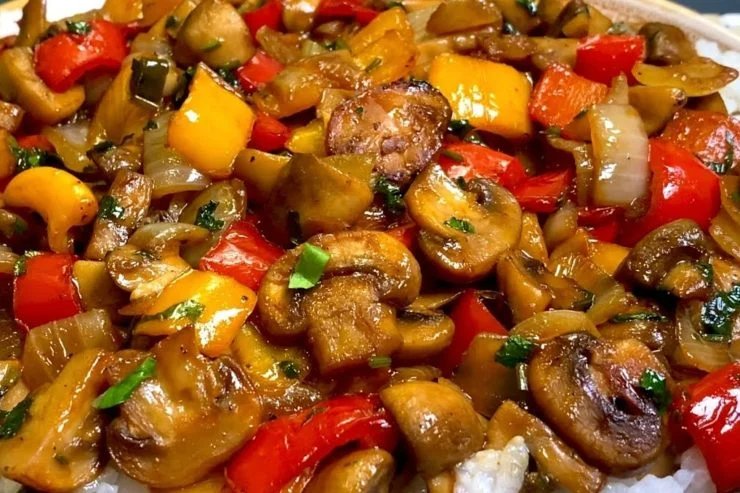 Ein einzelnes Gericht mit Pilzen, besser als Fleisch. Probieren Sie es zum Abendessen!